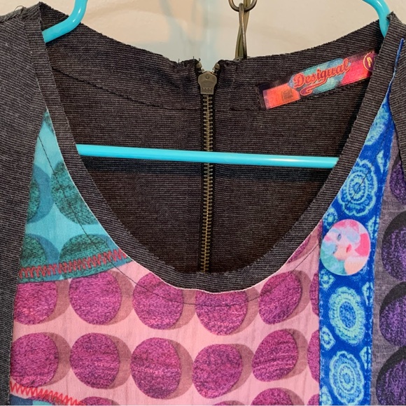 Desigual Sarai Patchwork Print Dress - Picture 3 of 9